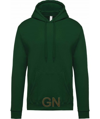 Sudadera con capucha para niño color verde bosque