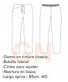 Pantalón de señora pirata abertura lateral