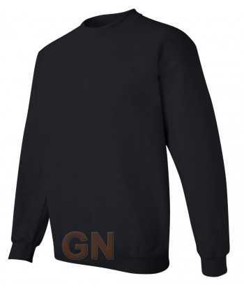 Sudadera cuello redondo color negro