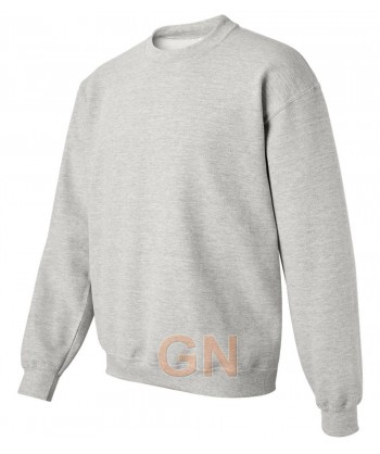 Sudadera cuello redondo color gris ash