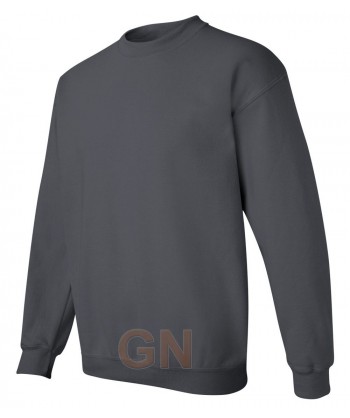 Sudadera cuello redondo color gris carbón
