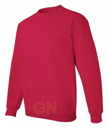 Sudadera cuello redondo color rojo cherry