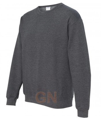 Sudadera cuello redondo color gris socuro