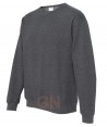 Sudadera cuello redondo color gris socuro