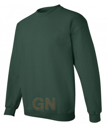 Sudadera cuello redondo color verde bosque