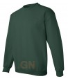 Sudadera cuello redondo color verde bosque