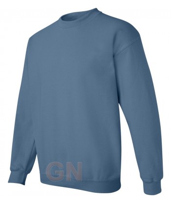 Sudadera cuello redondo color indigo
