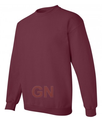 Sudadera cuello redondo color granate