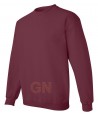 Sudadera cuello redondo color granate