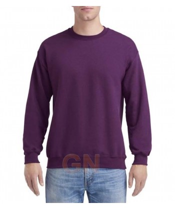 Sudadera cuello redondo color ciruela