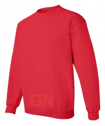 Sudadera cuello redondo color rojo