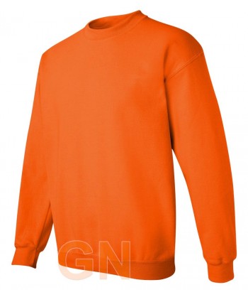 Sudadera cuello redondo color naranja