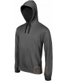 Sudadera bicolor con capucha de caballero color gris oscuro/negro