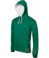 Sudadera con capucha para niño color Verde/blanco
