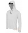 Sudadera con capucha mujer color  blanco/gris