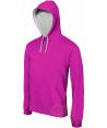 Sudadera con capucha mujer color  Fucsia/gris