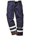 pantalón multibolsillos con cintas reflectantes color marino