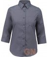 Camisa de manga 3/4 para mujer color gris