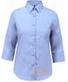 Camisa de manga 3/4 para mujer color celeste