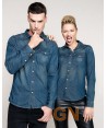 Camisa en tejido vaquero para hombre