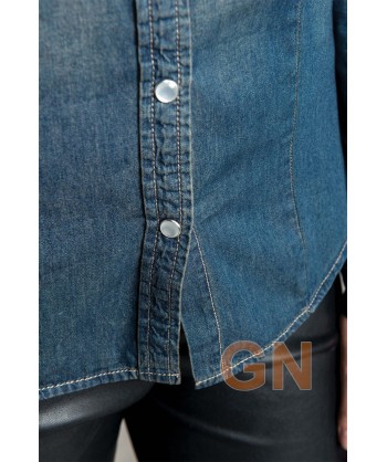 Camisa en tejido vaquero para hombre
