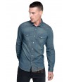 Camisa en tejido vaquero para hombre