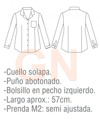 Camisa de manga larga con bolsillo. Color granate