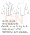 Camisa de manga larga con bolsillo. Color granate