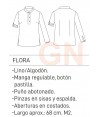 Camisa ibicenca entallada de lino para hostelería