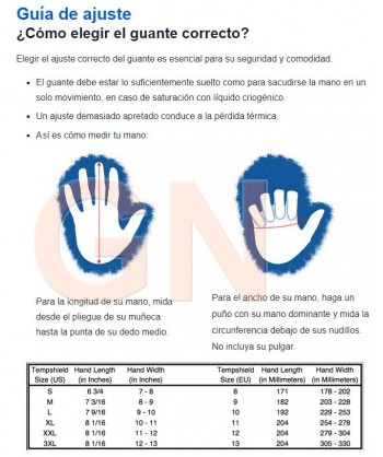 Guantes criogénicos con membrana y manguitos de 40 cm