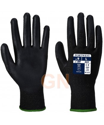 Guante grip  de fibras y PU con nivel anticorte 3 o C