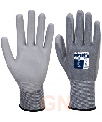 Guante grip  de fibras y PU con nivel anticorte 3 o C