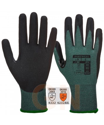 Guante grip de HDPE y nitrilo con nivel anti corte 3 o B