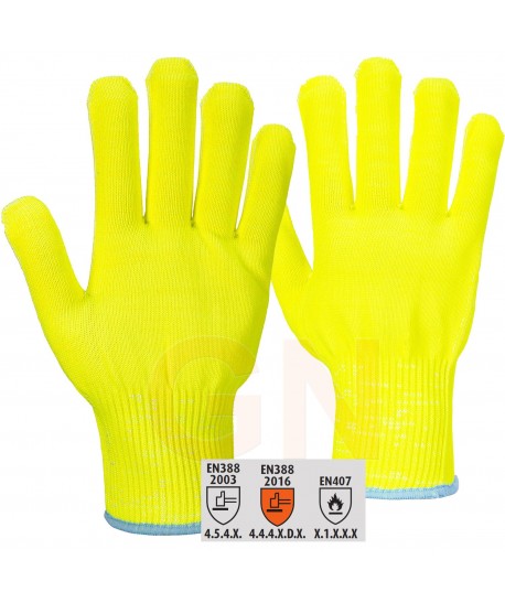 Guantes con fibra HPPE y nivel anticorte 5