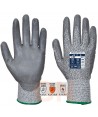 Guante de nylon y nitrilo anti corte nivel 3 color gris