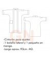 Túnica manga larga con cinturón para ajustar en cintura -Unisex-