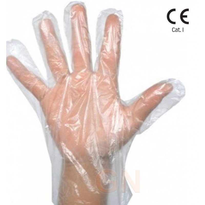 Guantes desechables de polietileno