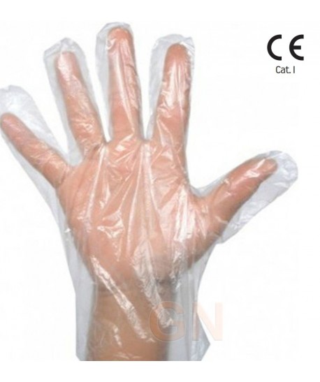 Guantes desechables de polietileno