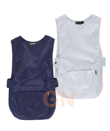 Casulla corta de cuello redondo con bolsillos