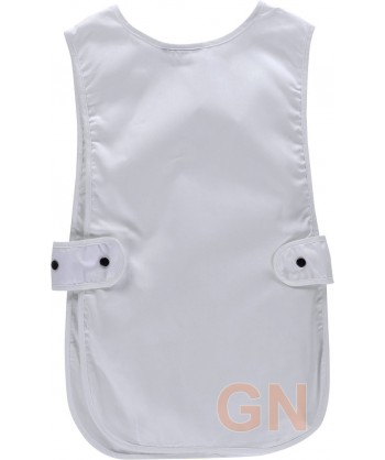 Casulla corta de cuello redondo con bolsillos blanca