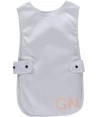 Casulla corta de cuello redondo con bolsillos blanca