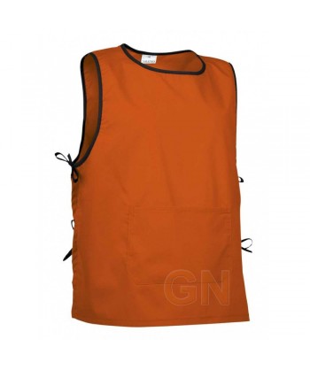 Casulla con bolsillo ajustes laterales color naranja