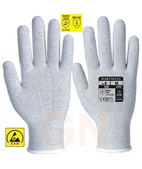 Guantes antiestáticos ESD según la norma EN 1149