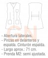 Bata vichy sin mangas para limpiezas