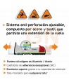 Cubre zapatos con puntera y plantilla de seguridad para visitas