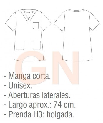 Casaca vichy de manga corta cuello pico -Mujer-