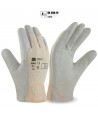 Guantes de piel flor de vacuno con dorso de de algodón