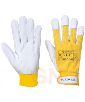 Guantes de piel con dorso fresco tipo conductor