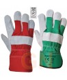 Guantes americanos de serraje y manguitos de lonaa