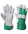 Guantes americanos de serraje y manguitos de lona